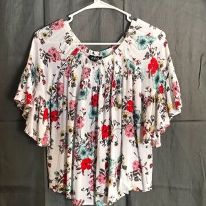 White floral top